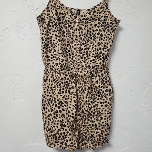 H&M Divided One piece Cheeta Print Outfit Wm Sz 4